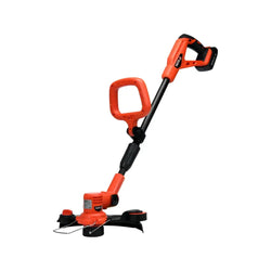 Yato akkutrimmeri 18v oranssi ja musta johdoton leikkuulaite säädettävällä varrella ja ergonomisella kahvalla