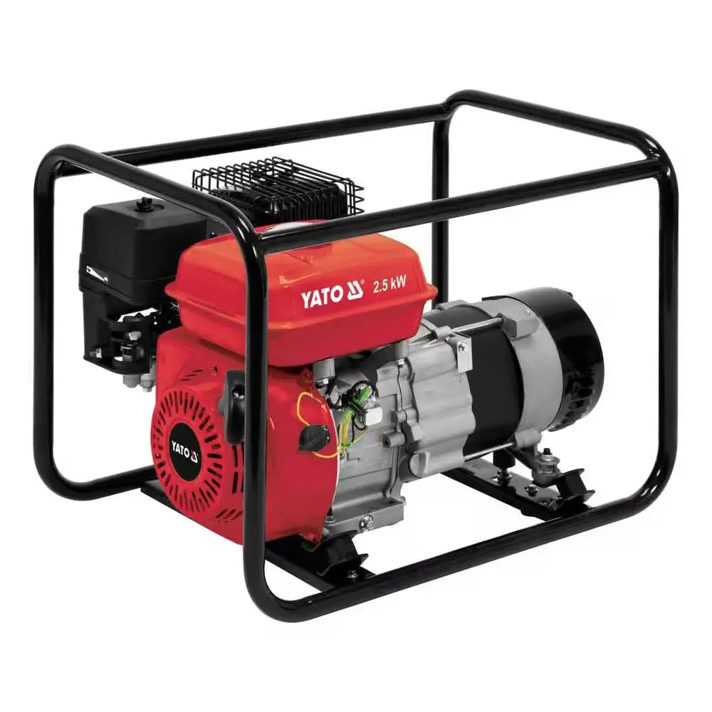 Punainen ja musta yato generaattori 2700w avr 2.5 kw kannettava suojatussa metallikehyksessä