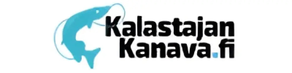Sininen kalakuvio logo kalastajankanava.fi tekstillä yliveto vetouisteluvapa 210cm -kalastustarvike